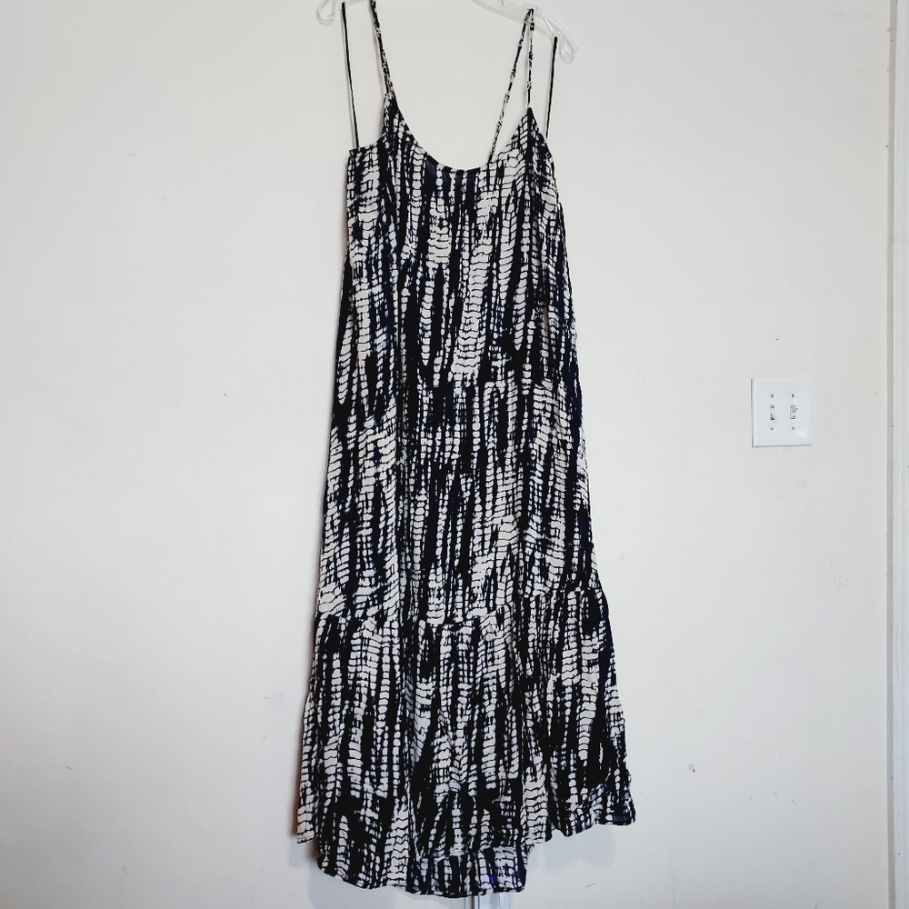Zara Tie Dye Printed Boho Casual Vacation Long Dress 100% modal Size- XXL - Picture 4 of 12